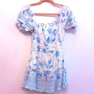 🦋🦋LOVESHACKFANCY🦋🦋 Blue Floral Dress